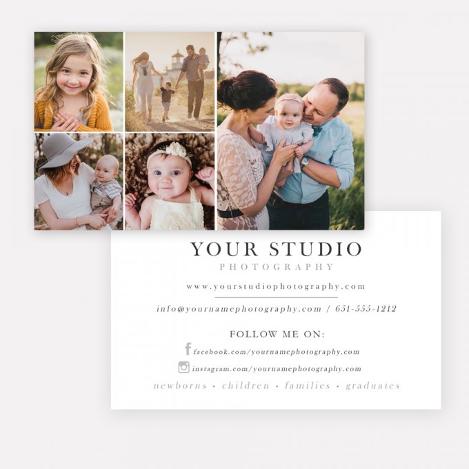 Photography Business Card Template by Jamie Schultz Designs