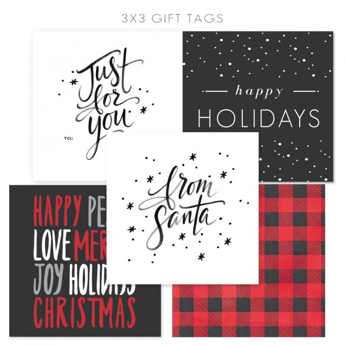 Holiday Gift Tags by Jamie Schultz Designs