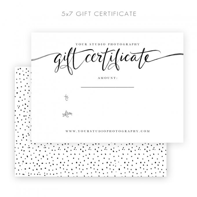 Gift Certificate Template by Jamie Schultz Designs