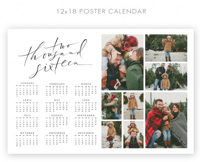 12x18 Poster Calendar by Jamie Schultz Designs