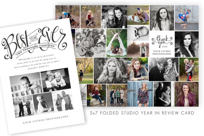 Studio Year in Review Card Template by Jamie Schultz Designs