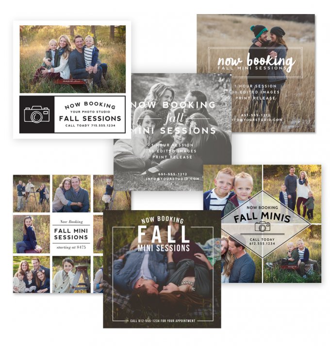 Fall Session Marketing Board Templates by Jamie Schultz Designs