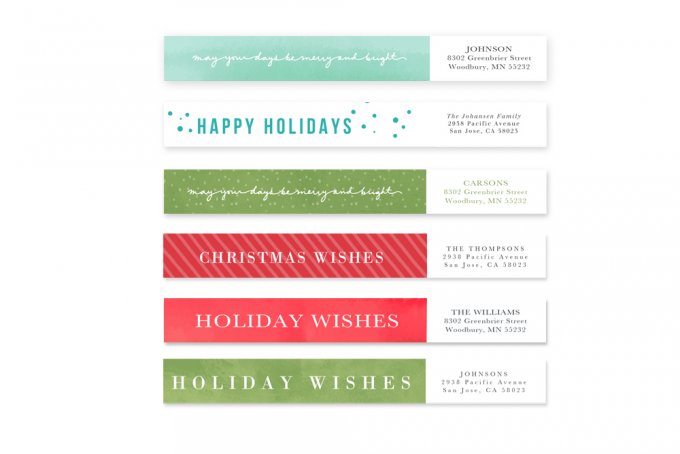 Holiday Wishes Card Templates by Jamie Schultz Designs