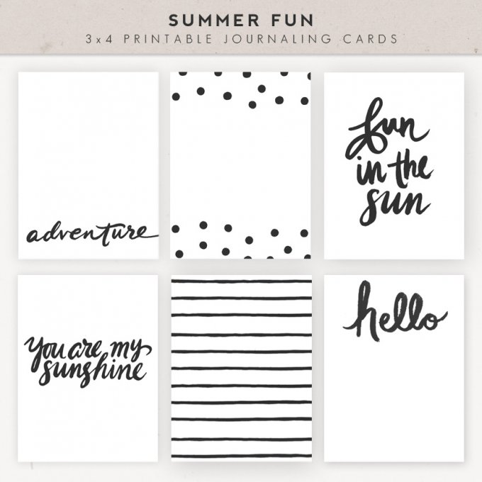Summer Fun Journaling Cards by Jamie Schultz Designs