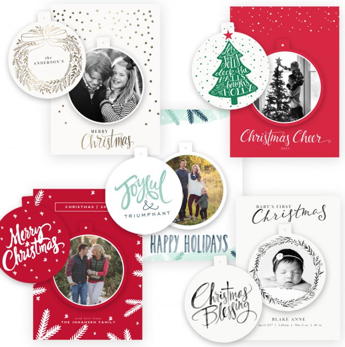Merry Ornament Card Templates by Jamie Schultz Designs