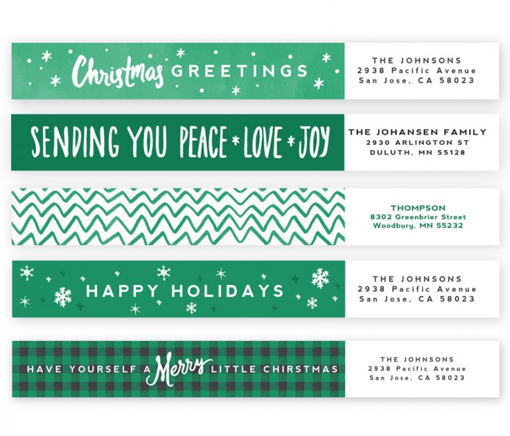 Merry Wishes Address Labels