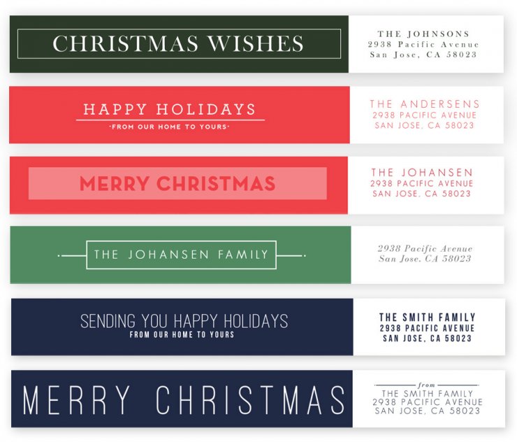 Merry and Modern Address Labels