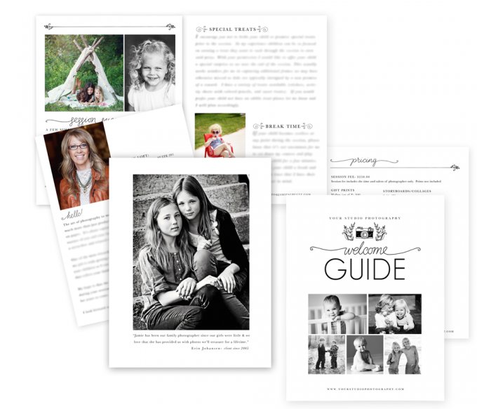 Camera Welcome Guide Template by Jamie Schultz Designs