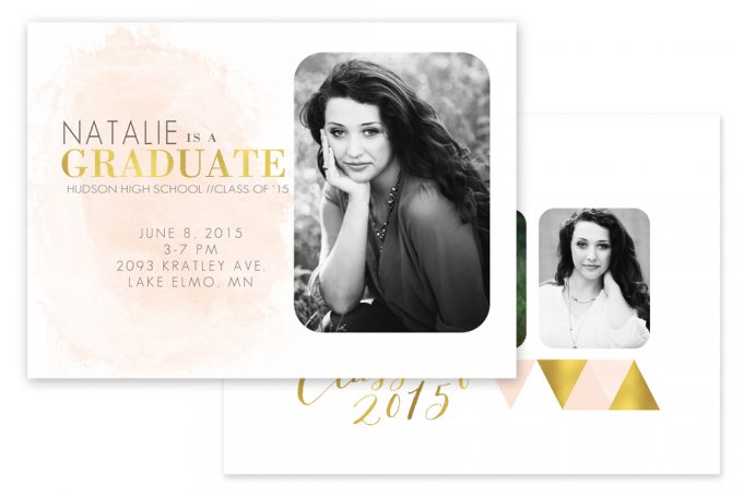 Senior Chic Grad Cards by Jamie Schultz Designs