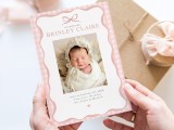 Wavy Frame Pink 5x7 Canva Photoshop Template