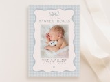 Wavy Frame Blue 5x7 Canva Photoshop Template