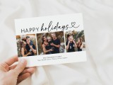 Holidays Heart 5x7 Photoshop Canva Template
