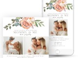 Modern Floral Mommy and Me Marketing Boards