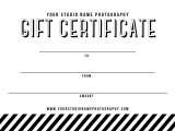 Modern Stripe Gift Certificate